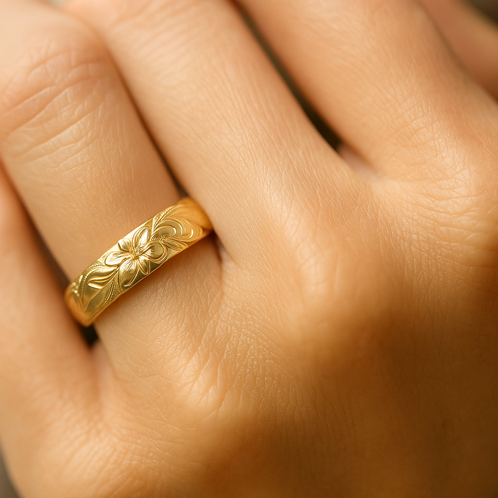 Vintage Goldblumenring