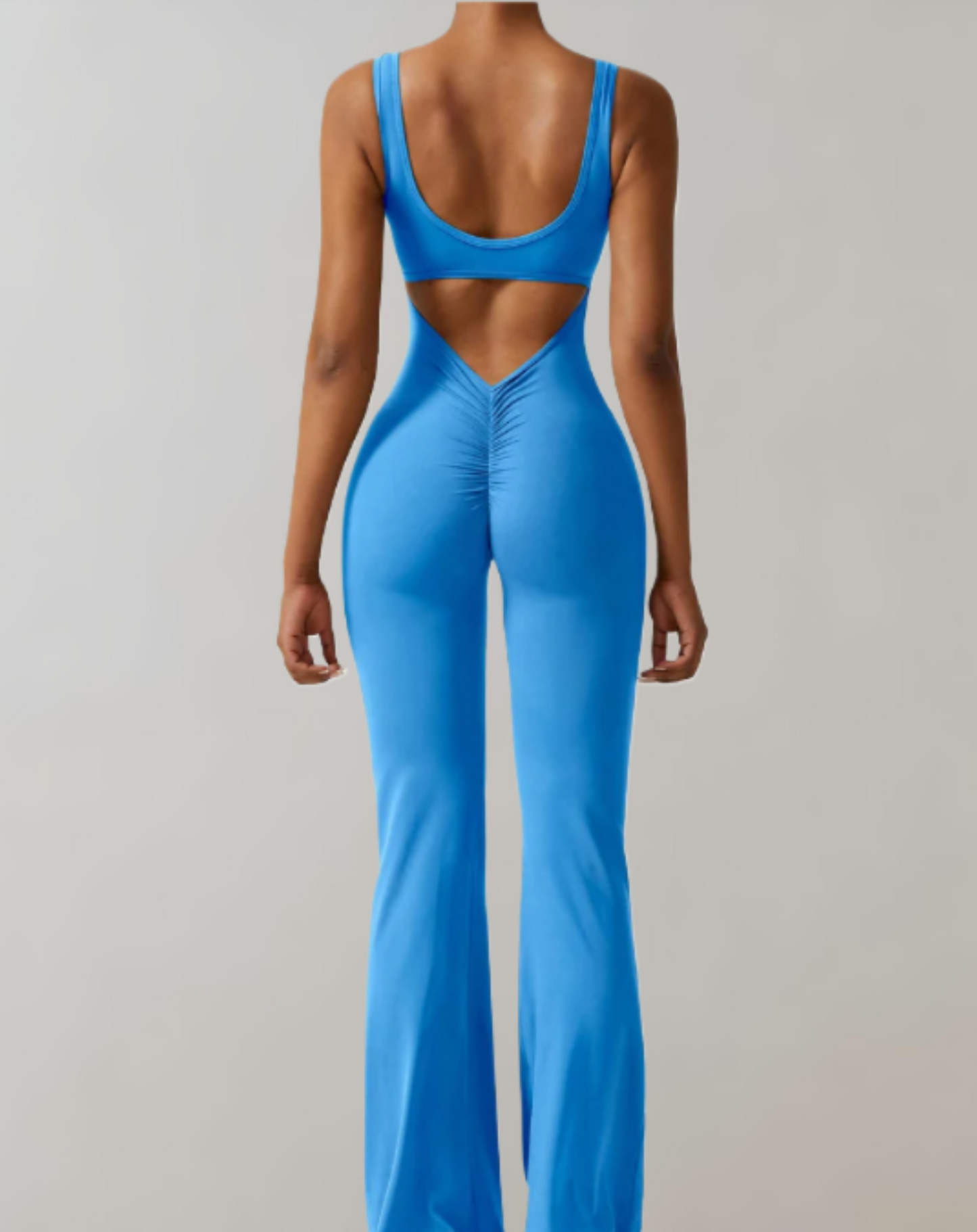 Molly | Rückenfreier Bodycon-Jumpsuit mit Glockenärmel-Hose