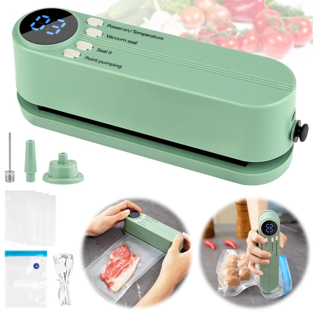3-in-1 kabelloses Mini-Vakuumiergerät – Frische Lebensmittel und mehr bewahren