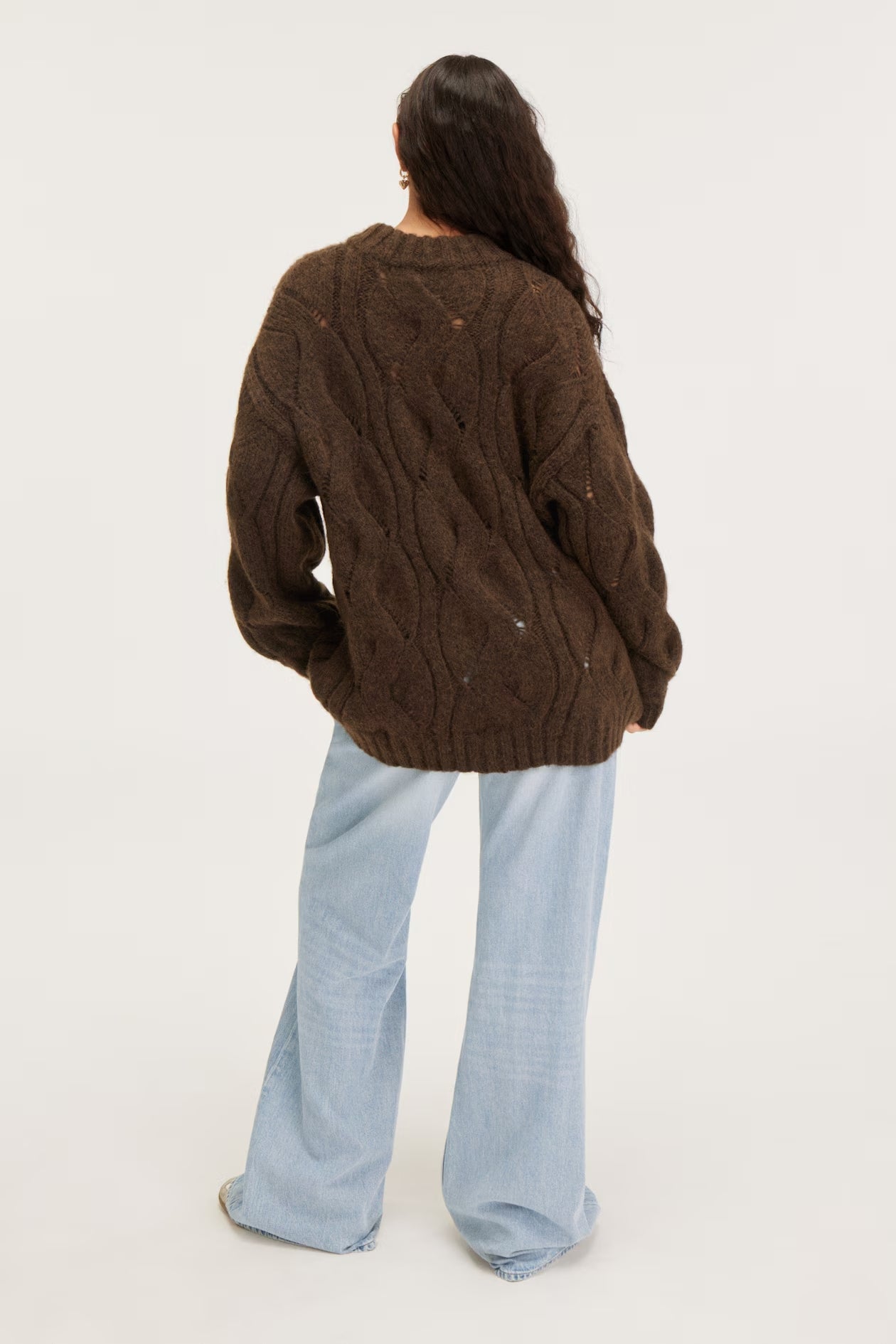 Layla | Oversized-Pullover mit Zopfmuster