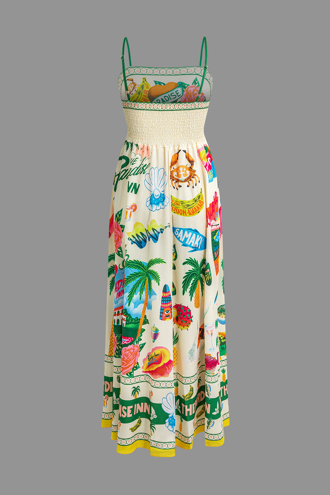 Hailey | Midikleid mit tropischem Print und Gürtel