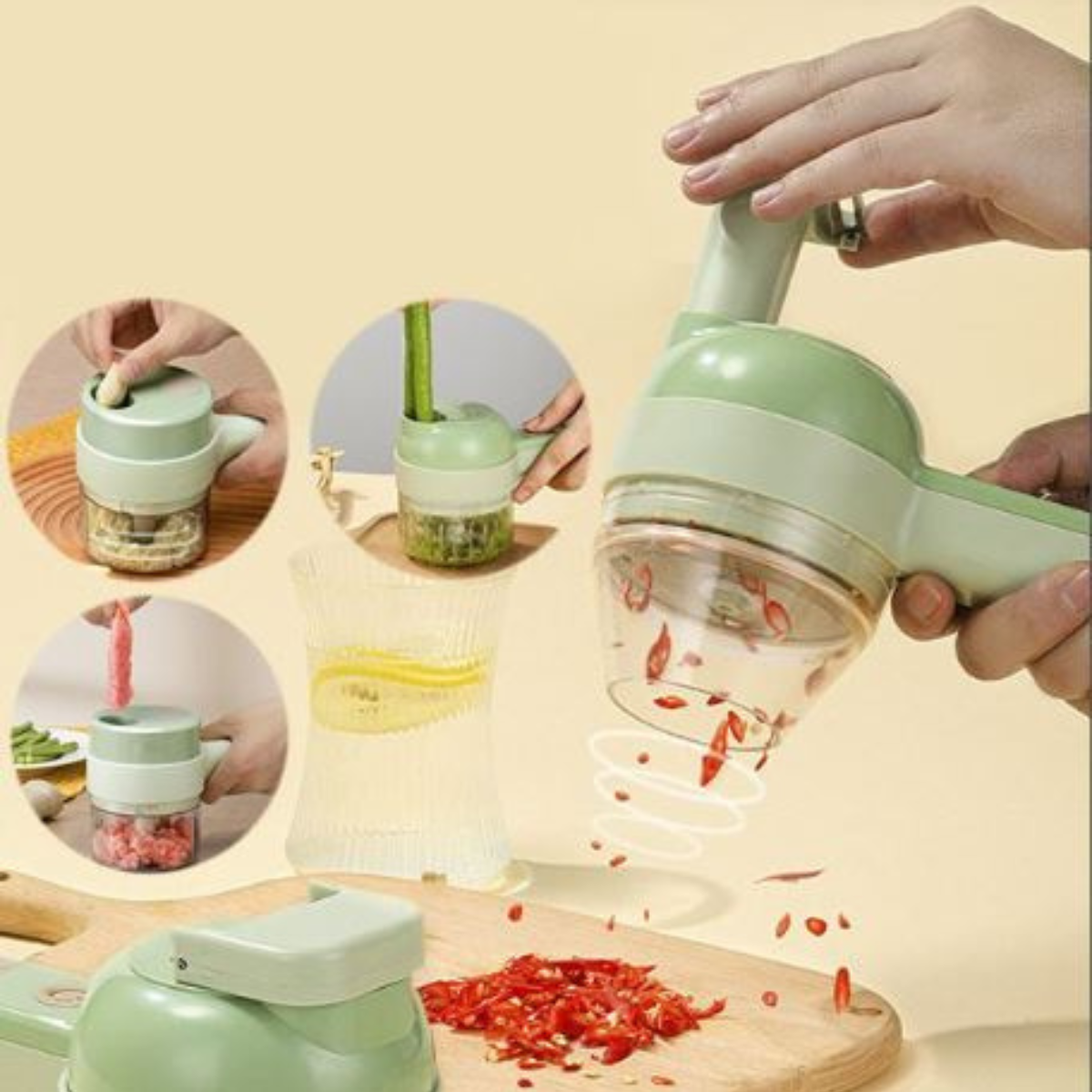 Vielseitiger 4-in-1-Zerkleinerer