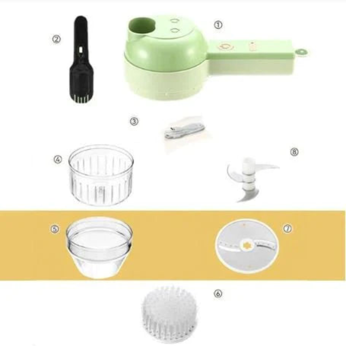 Vielseitiger 4-in-1-Zerkleinerer