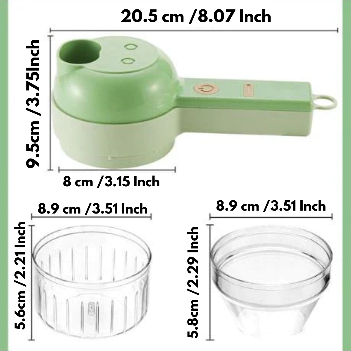 Vielseitiger 4-in-1-Zerkleinerer
