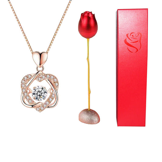 Eternal Rose & Surprise Necklace 1+1 GRATIS