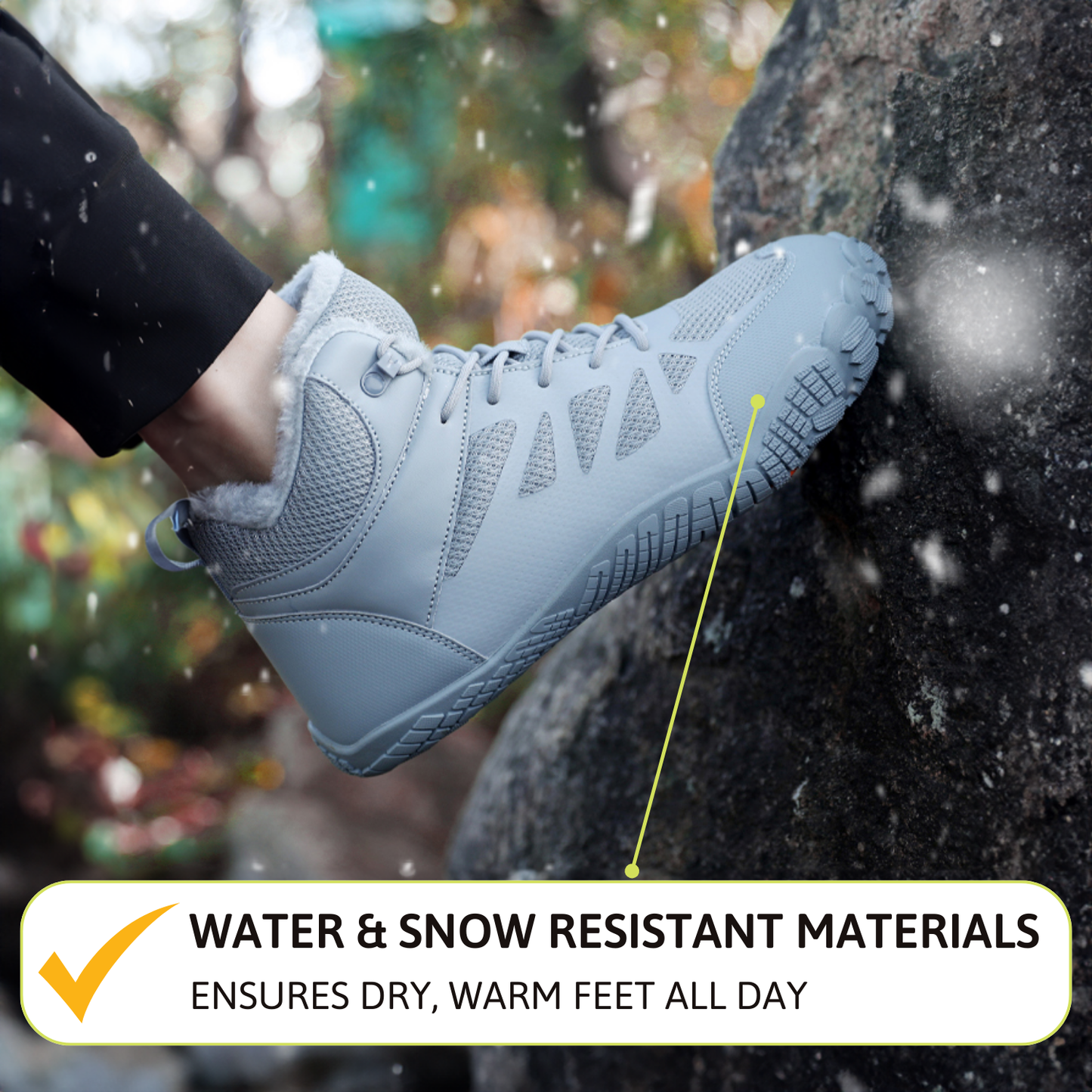 Frostline Max - Warme und wasserabweisende Barfußschuhe