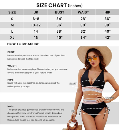 Farbblock-Bikini-Sets mit hoher Taille und Bauchkontrolle