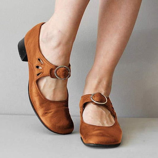 Anika | Orthopädische Vintage Runde Nase Schuhe