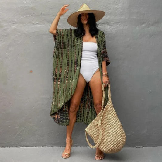 Noemy | Gelbe Schleife Atmungsaktives Strandkleid