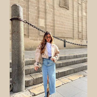 Yara - Stilvoller kurzer Trenchcoat