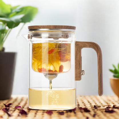 Teekanne aus hitzebeständigem Glas