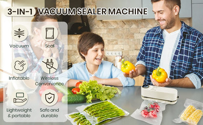 3-in-1 kabelloses Mini-Vakuumiergerät – Frische Lebensmittel und mehr bewahren