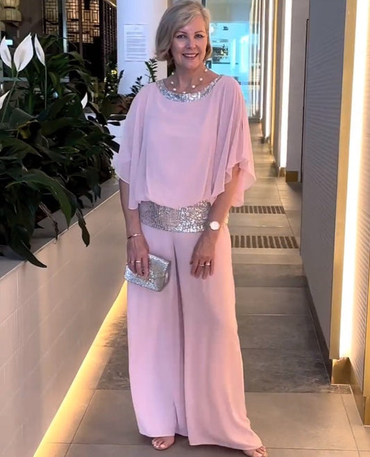 Manuela™ GlitzerZweiteiler Pailletten Zweiteiliges Outfit