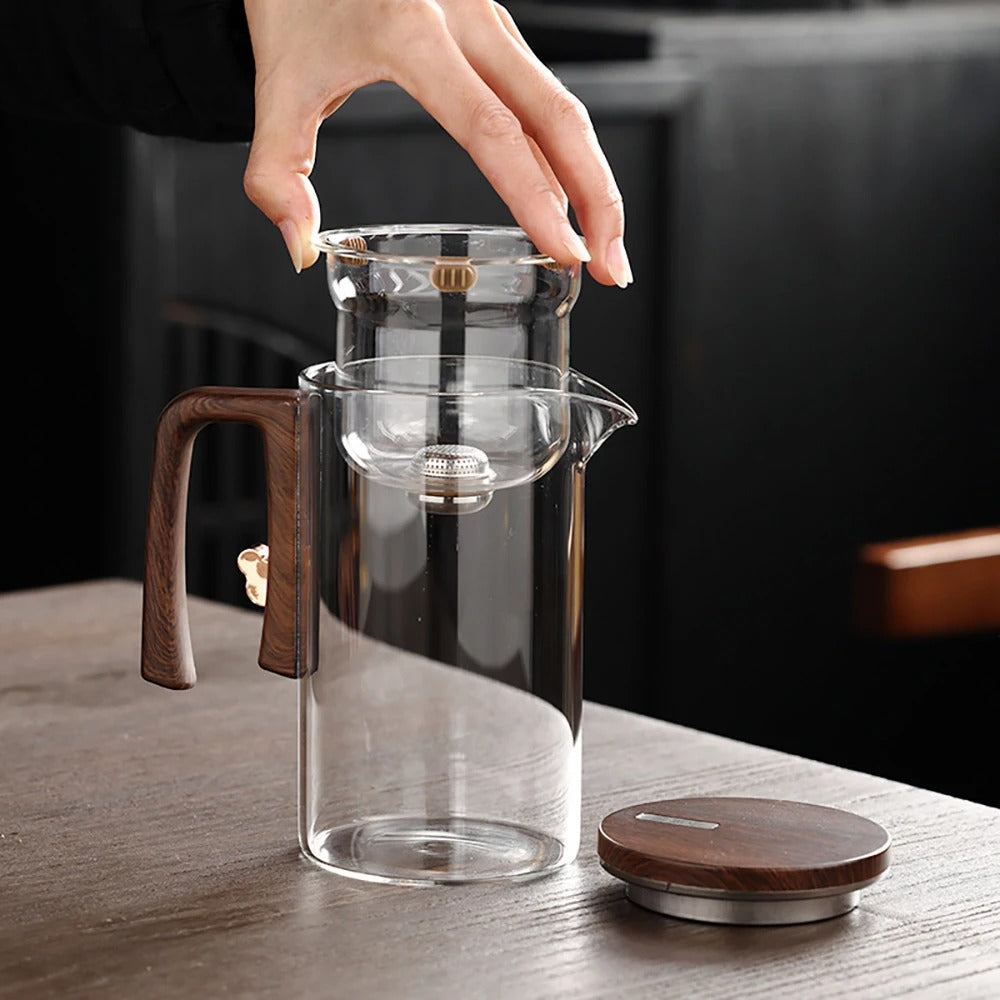Teekanne aus hitzebeständigem Glas