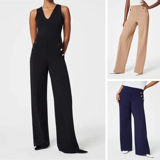 Bauchfreie Hose mit weitem Bein