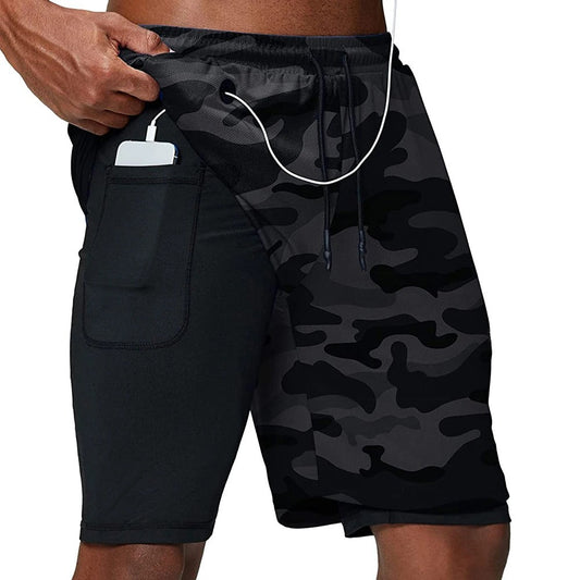 David | Blaue einfache elastische atmungsaktive Herren-Sport-Shorts
