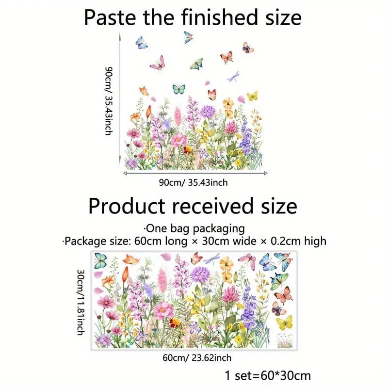 BlütenFenster™ Florale Fensteraufkleber