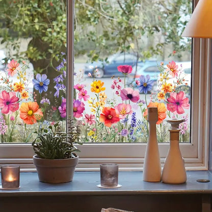 BlütenFenster™ Florale Fensteraufkleber
