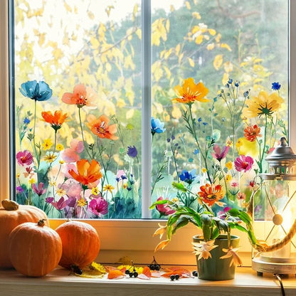 BlütenFenster™ Florale Fensteraufkleber