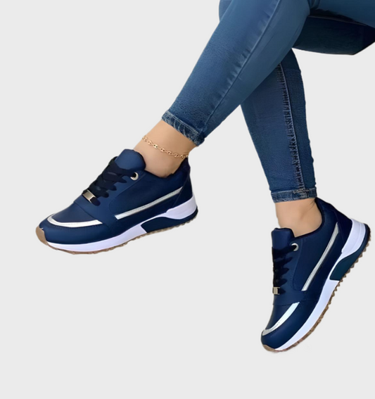 Amira | bequeme und atmungsaktive, rutschfeste, orthopädische Damenturnschuhe mit dicker Sohle und Schnürverschluss