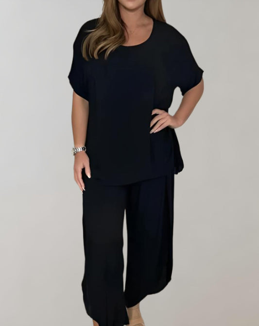Cielle | 2-teiliges Set aus Oberteil und Hose mit Rundhalsausschnitt