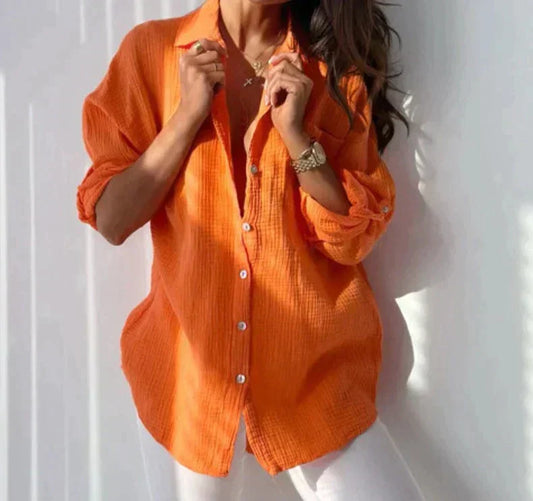 Bluse für Frauen Georgia | Trendige langärmelige Sommerbluse