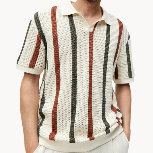 Lässiges gestricktes Poloshirt für Männer