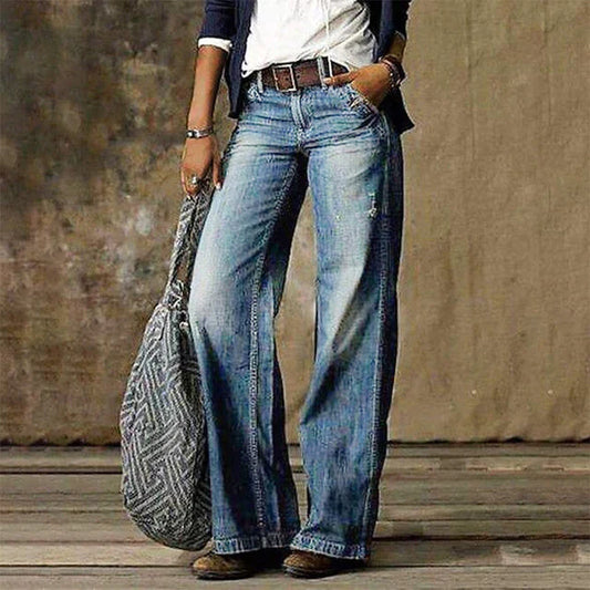 Chloe | Stylische Denim-Jeans mit weitem Bein