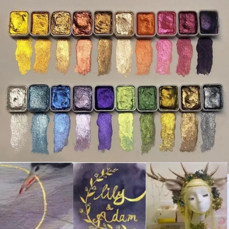 Perlmutt-Aquarelle Pro – Intensive Brilliance and Radiant Hues