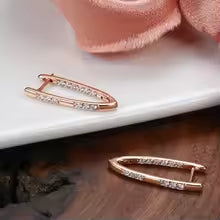 Elegante Zirkonia-Ohrringe in Gold
