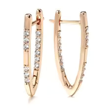 Elegante Zirkonia-Ohrringe in Gold