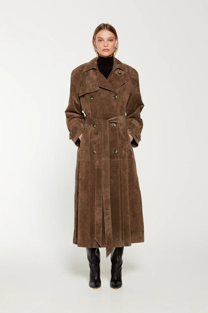 Vienna™ - Wildleder-Trenchcoat