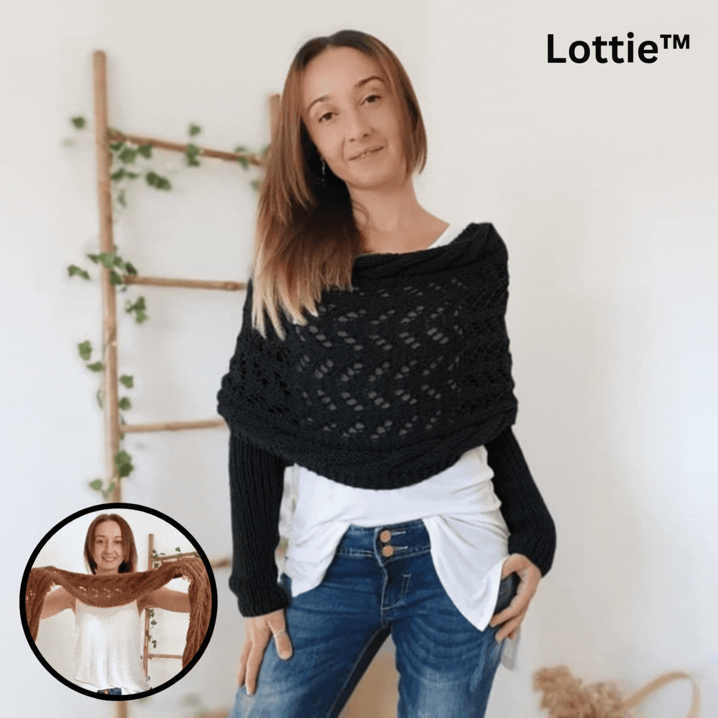 "Lottie™ Eleganter Lagen-Komfortschal" could be rewritten as "Lottie™ Stilvoller Lagen-Komfortschal".