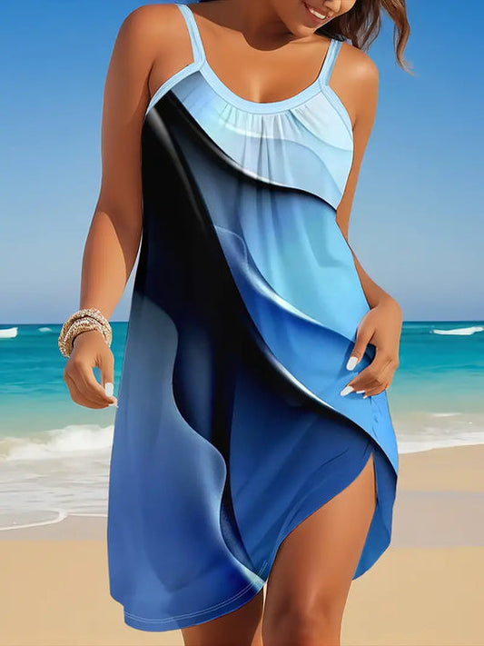 Emilia | Ärmelloses Cami-Kleid mit Spaghetti-Trägern im Urlaubsstil