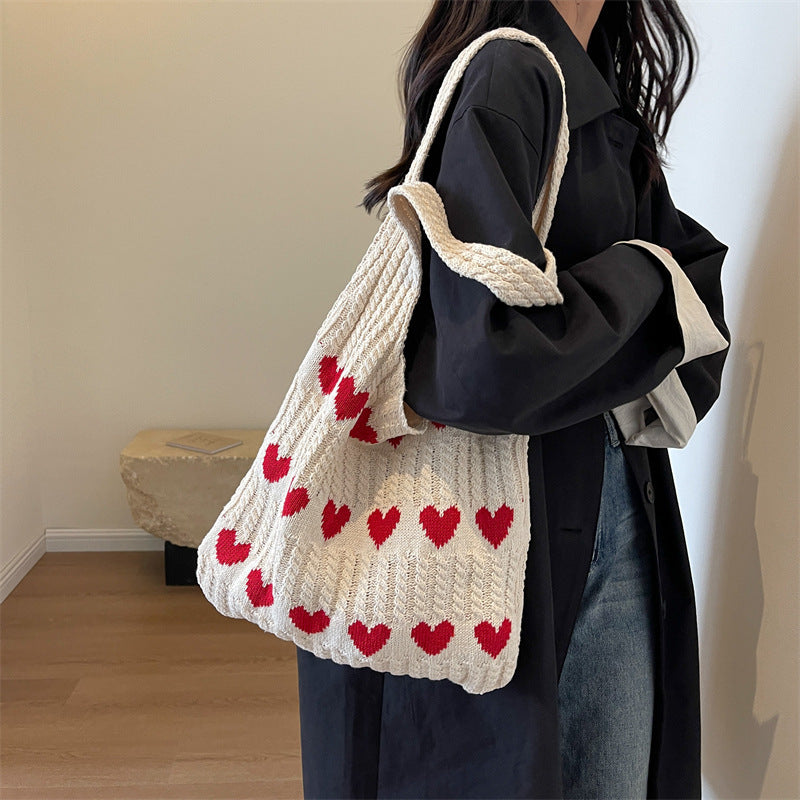 Liebe handgemachte Wolle Tasche -1+1 GRATIS