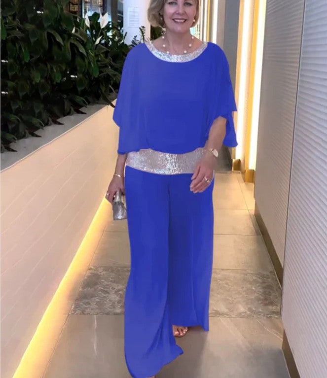 Manuela™ GlitzerZweiteiler Pailletten Zweiteiliges Outfit