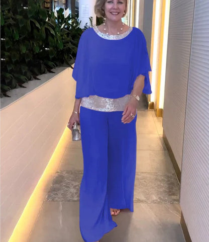 Manuela™ GlitzerZweiteiler Pailletten Zweiteiliges Outfit