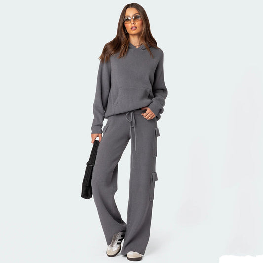 TikTok Viral Long Sleeve Ribbed Knit Lounge Set