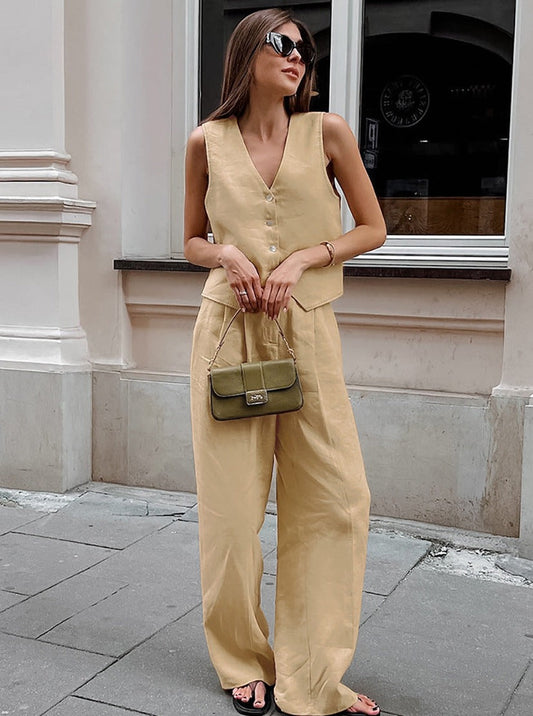 Arianna | Ärmelloser lässiger Jumpsuit und modische Hose