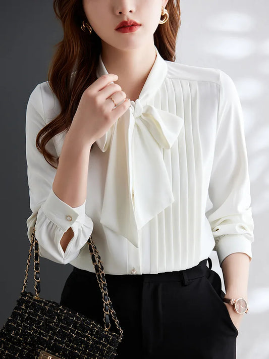 Amelie | Elegante geknotete Schleifenbluse