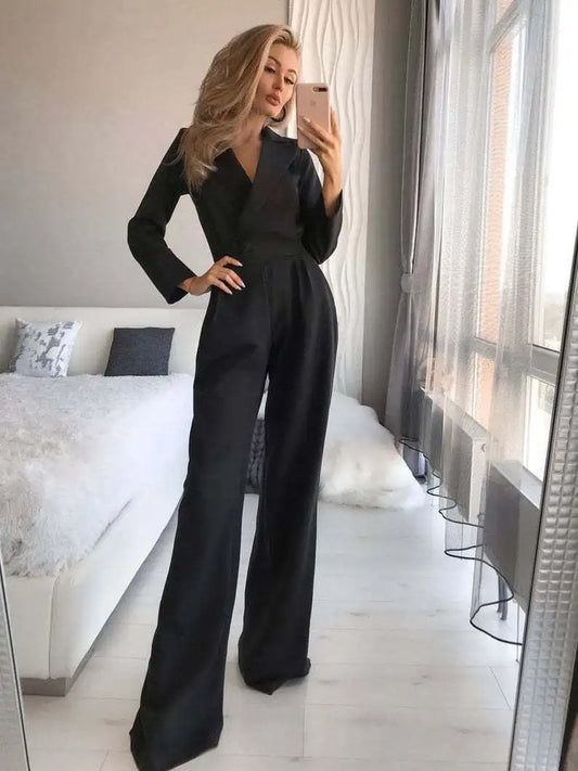 Femininer langärmeliger Jumpsuit