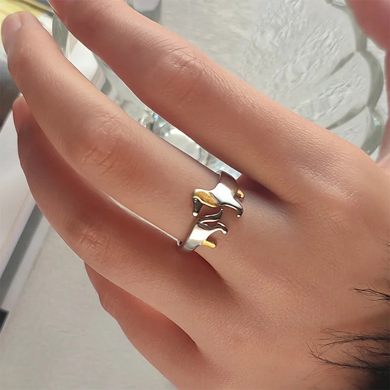 REYA – Verstellbarer Dackel-Ring aus 925er Silber