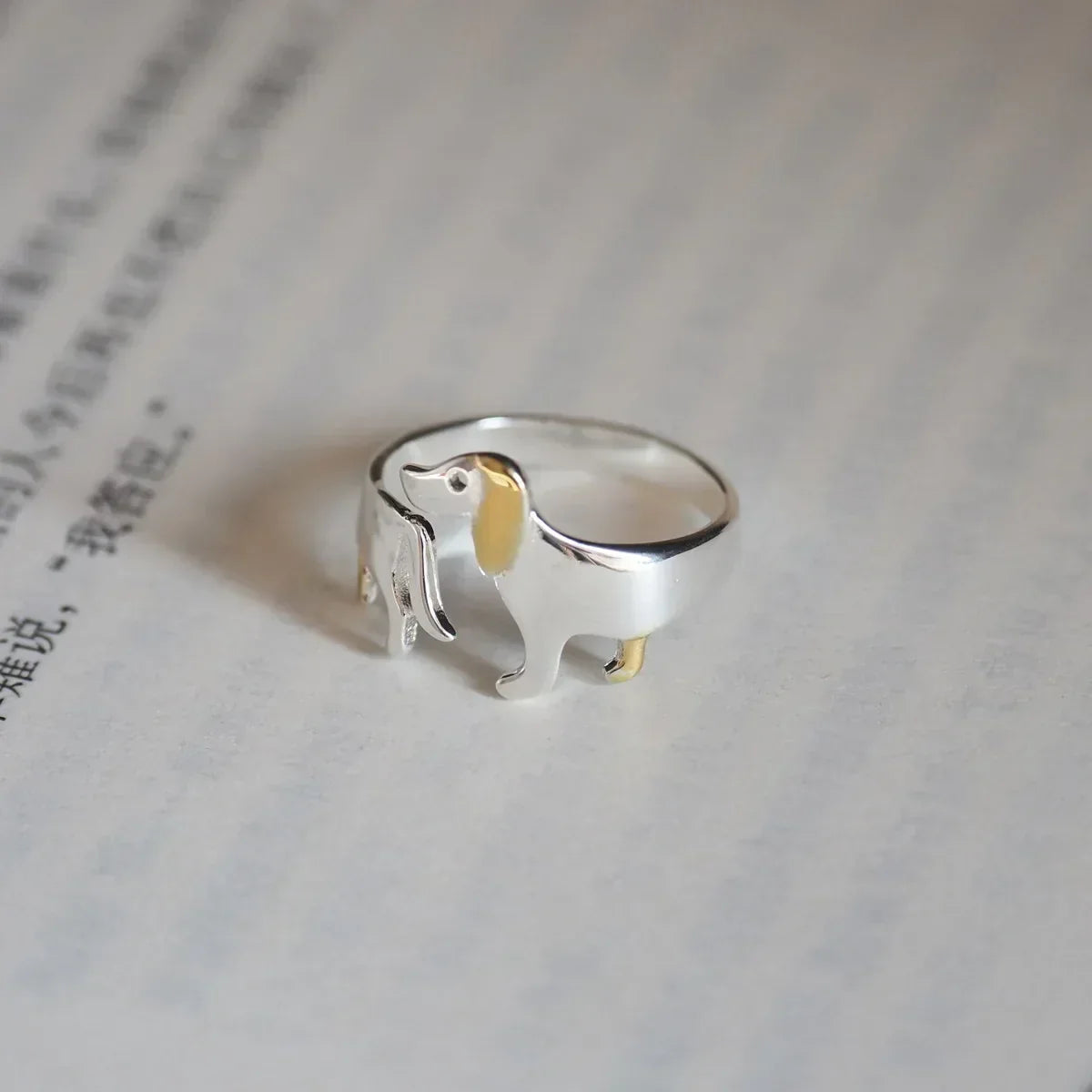 REYA – Verstellbarer Dackel-Ring aus 925er Silber