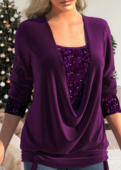 Sarina - Stilvolle Glitzerbluse