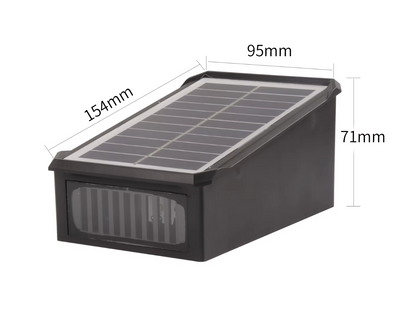 Stimmungsvolle Solar-LED-Wandleuchte für gemütliche Abende