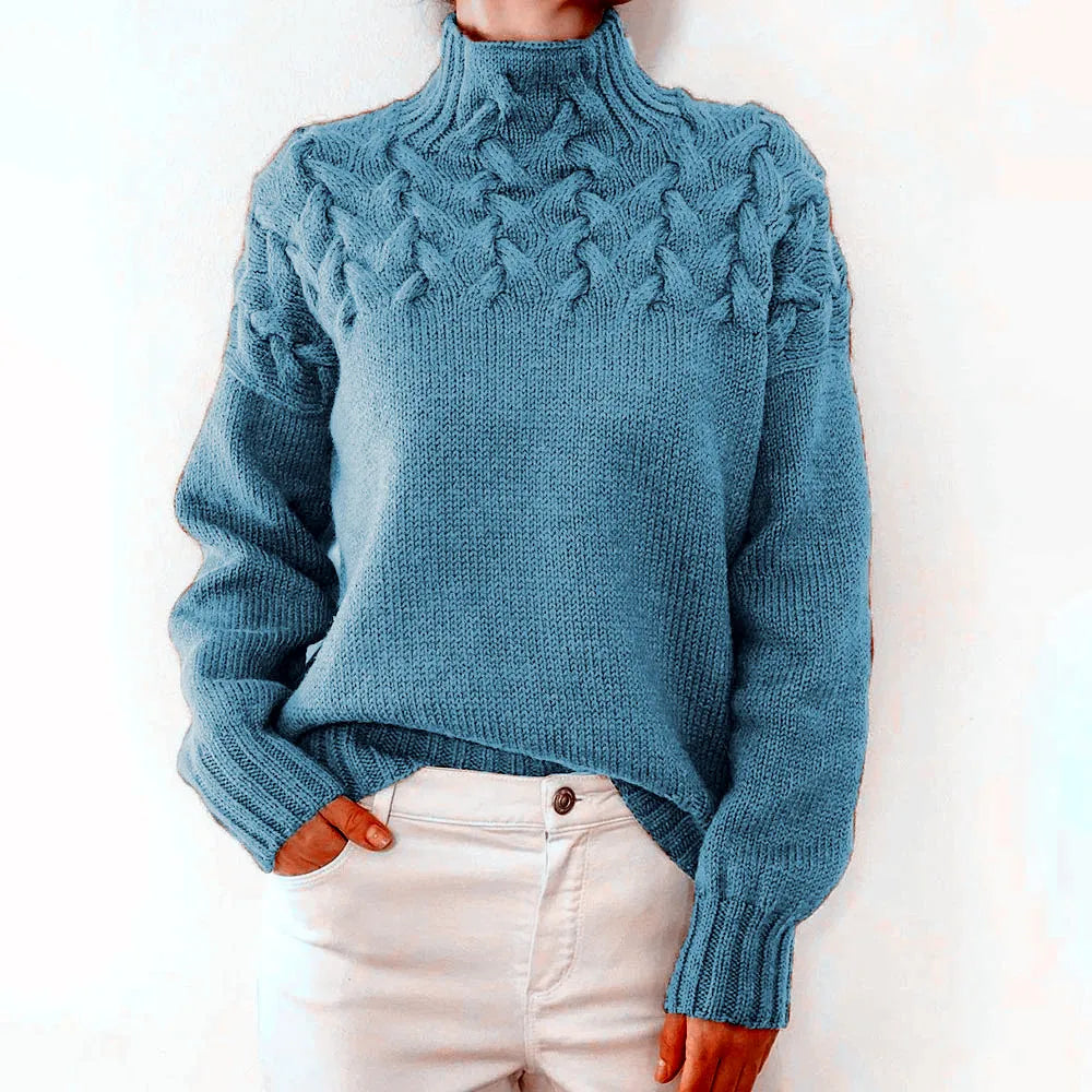 CozyKnit™ – Warm High Neck Winter Pullover