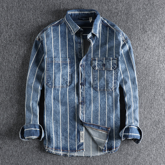 Ralf Modern | Fit Gestreiftes Jeanshemd