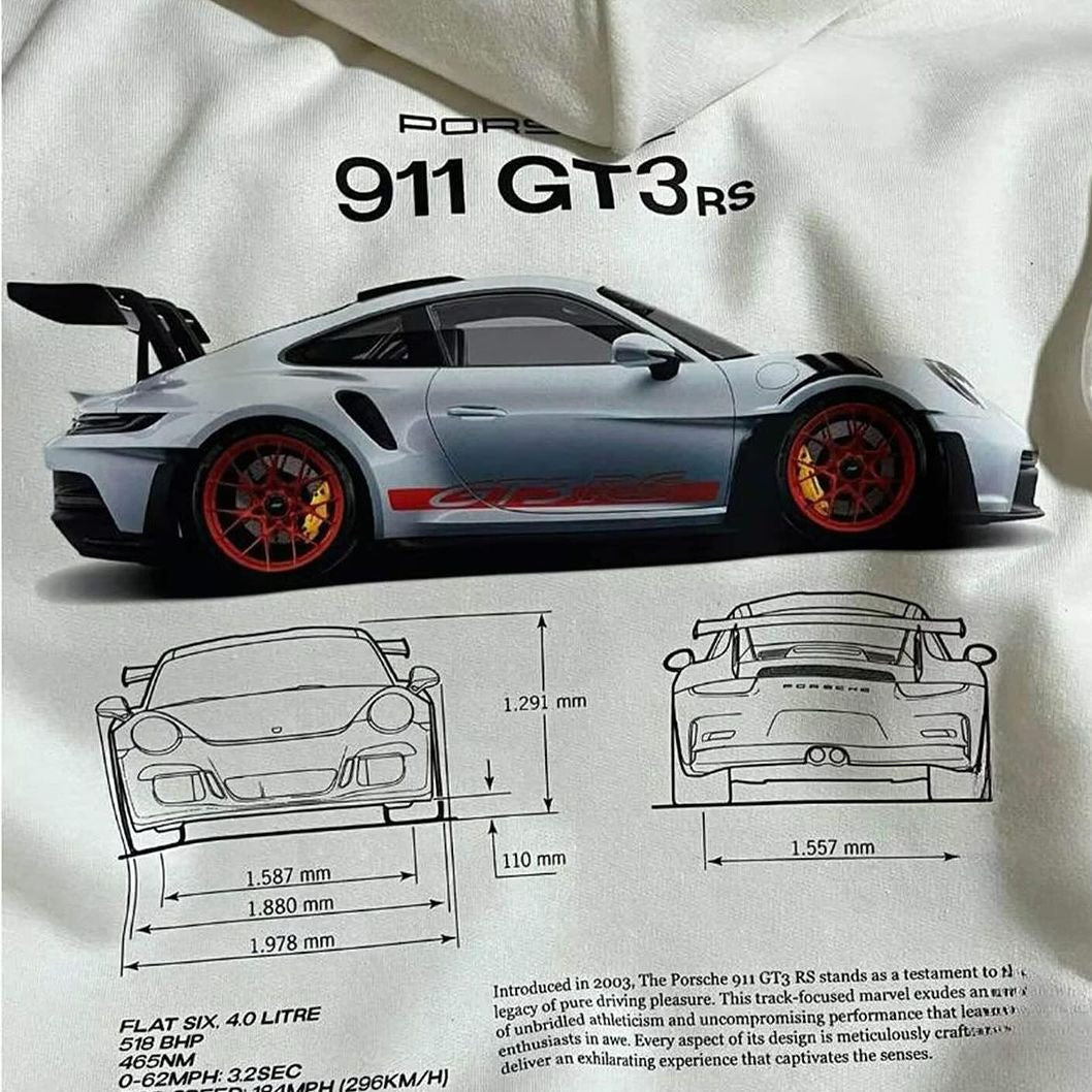 Amelia | Klassisches übergroßes 911 GT3RS-T-Shirt