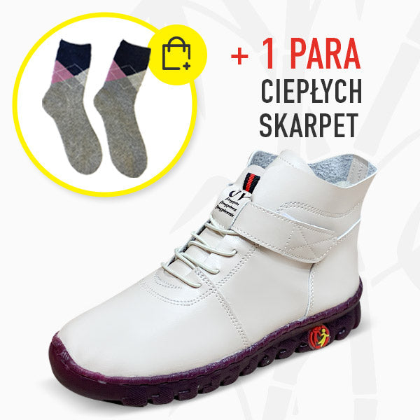 Warm und stylisch – Plüsch-Winterstiefel aus Leder