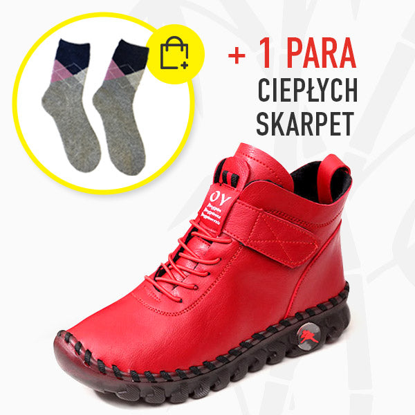 Warm und stylisch – Plüsch-Winterstiefel aus Leder
